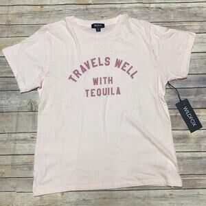 NWT WILDFOX Travels well with Tequila T-Shirt M